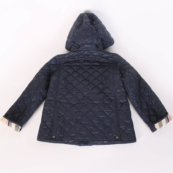 Burberry Navy Blue Quilted Jacket boys size 10 - Picture 2 of 5